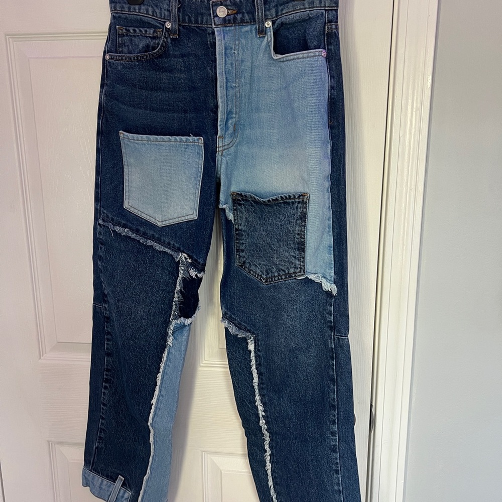 Revice Blue Patchwork Straight Jeans - image 2